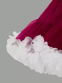 SHEIN Tween Girls' Casual Elegant Cute Tulle Skirt