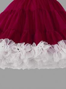 SHEIN Tween Girls' Casual Elegant Cute Tulle Skirt