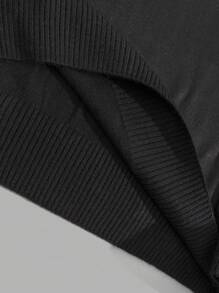 SHEIN Cottnline Men Pirate Printed Regular Sweater - Black - View 4