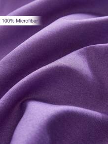3pcs Ombre Purple Polyester Duvet Cover Set, Minimalist & Fashionable Bedding Set Suitable For All Seasons - Multicolor - View 9