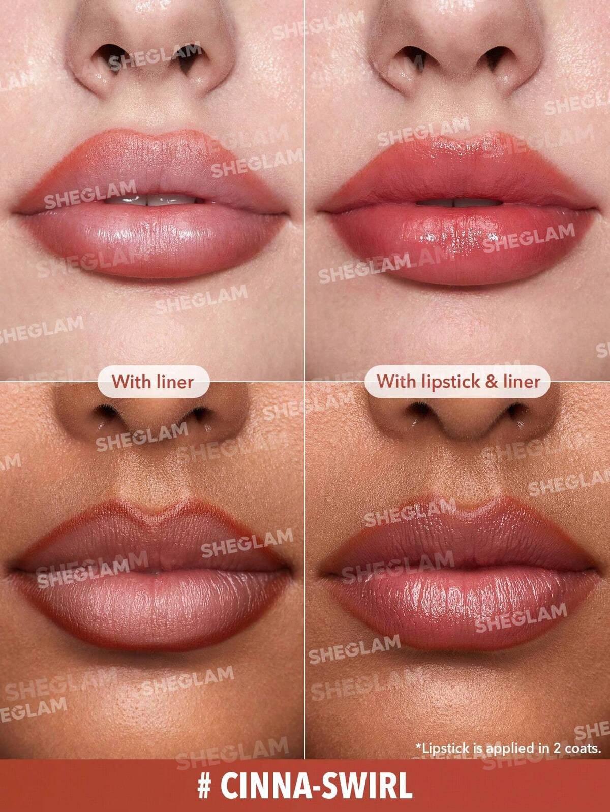 Glam 101 Sheer Tinted Lipstick & Liner Duo-Cinna-Swirl