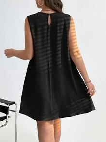 SHEIN Essnce Plus Size Women's Summer Casual Vacation Loose And Comfortable Khaki Vest Dress, Summer Women's Clothes,Summer Short Skirts, Teacher's Clothes, Beach Women's Clothes