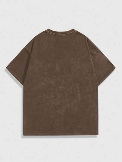 Street Life Camiseta de manga corta con estampado de retrato de grafiti divertido, lavado de nieve, para hombre, verano, escuela