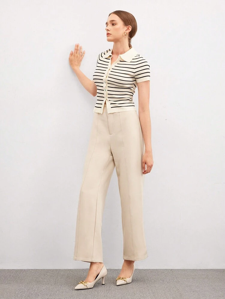 CUCCOO BIZCHIC Women's Pointed Toe High Heel Pumps With Metallic Decor, Minimalist Everyday Shoes Spring Shoes Spring Break Easter For Christmas Spring Shoes