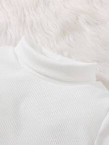 SHEIN 3 件装女宝宝蓬松加厚保暖背心，基本款休闲可爱服装 - 彩色 - 查看 7