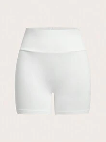 SHEIN EZwear 4件套休闲纯色针织修身短款打底裤，女士夏季款 - 彩色 - 查看 5