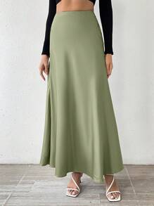 SHEIN Tall 缎面美人鱼长裙