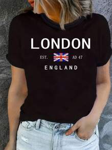 By God Spoiled By My Husband Letter Women Short Sleeve T-Shirt