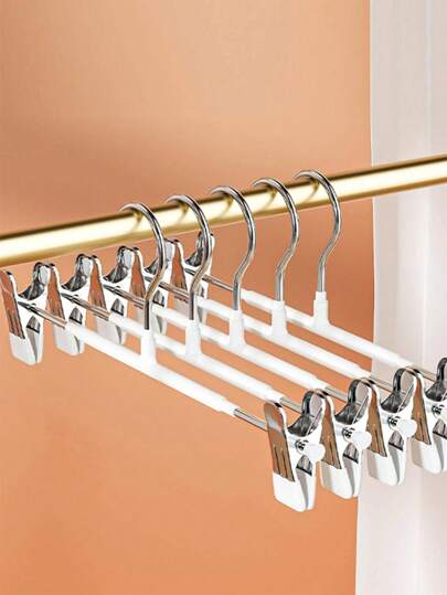5PCS Anti-Slip Multifunction Clothes Hanger,Clip Skirt And Pants, Convenient, Stainless Steel Thick Clothes Storage Rack For Household,No Marks Left, Protecting Clothes Christmas For Holiday Gift Giving