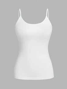 SHEIN EZwear 4pcs Casual & Simple Style Camisole Tank Tops For Women, Summer Back To School - Multicolor - View 4