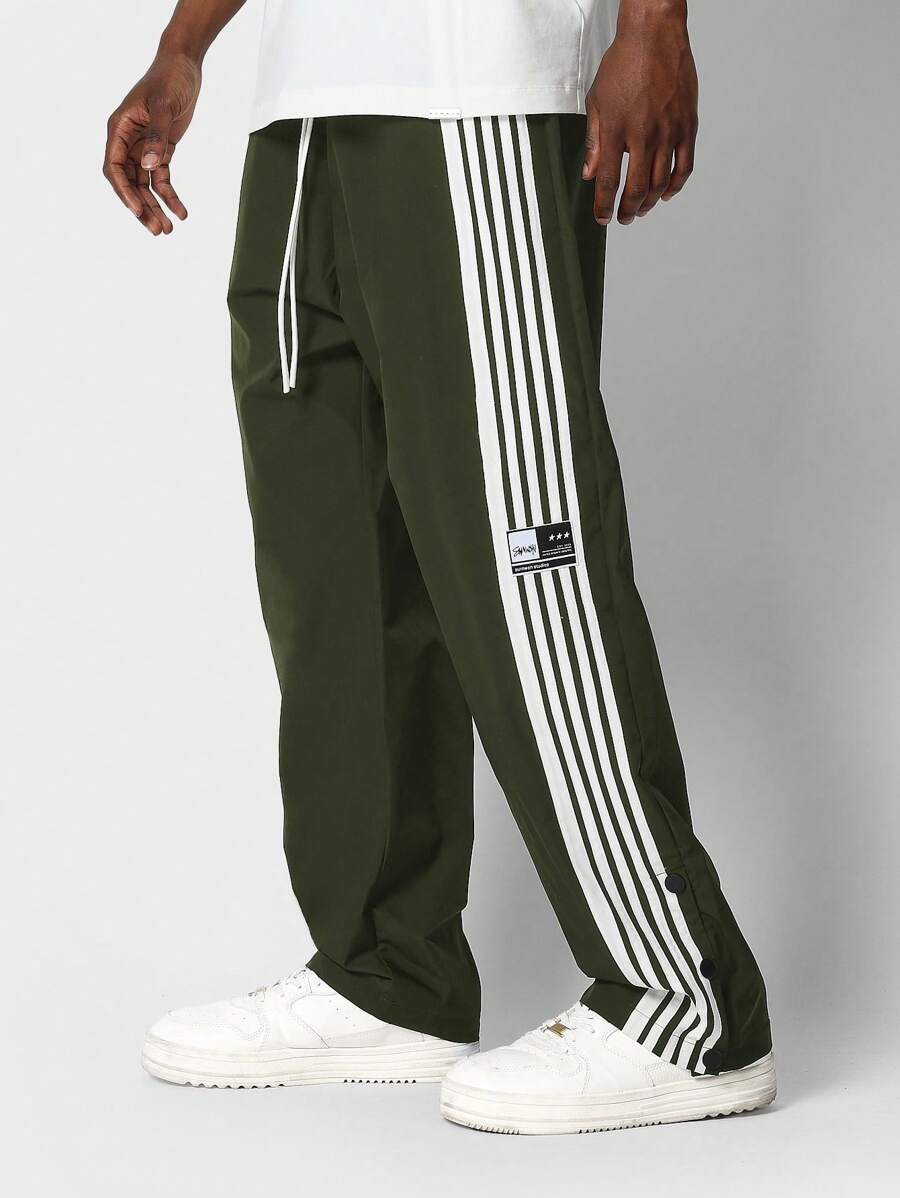 SUMWON Loose Fit Nylon Pant With Side Snaps