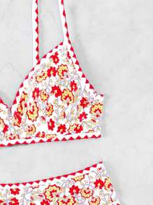 Swim Vcay Baju Renang Bikini Wanita Motif Acak, Cocok untuk Digunakan di Musim Panas - MultiWarna - View 7
