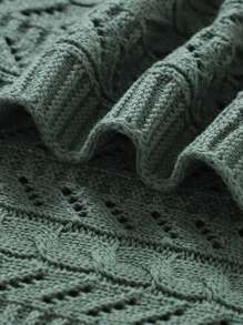 1 件简约纯色针织婴儿毯，多用途，适用于婴儿车、午睡、沙发、所有季节爱情情人节