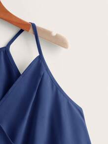 SHEIN Clasi Women's Summer Solid Color Wrap Around High Low Hem Cami Tank Top - Multicolor - View 13