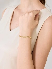 MOTF PREMIUM 18K GOLD PLATED MINIMALIST STYLE BRACELET - Yellow Gold - View 7