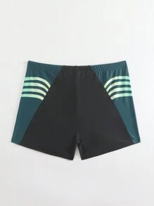 Manfinity Bañadores de natación ceñidos con cordón y contraste de colores para hombre tallas grandes de verano - Multicolor - Ver 2
