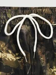 ROMWE MEN Quần dài ống đứng in họa tiết quân đội, mặc hàng ngày & du lịch, đi học - Nhiều màu - Xem 5