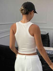 Livesso Camisetas de tirantes ajustadas y elegantes para mujer