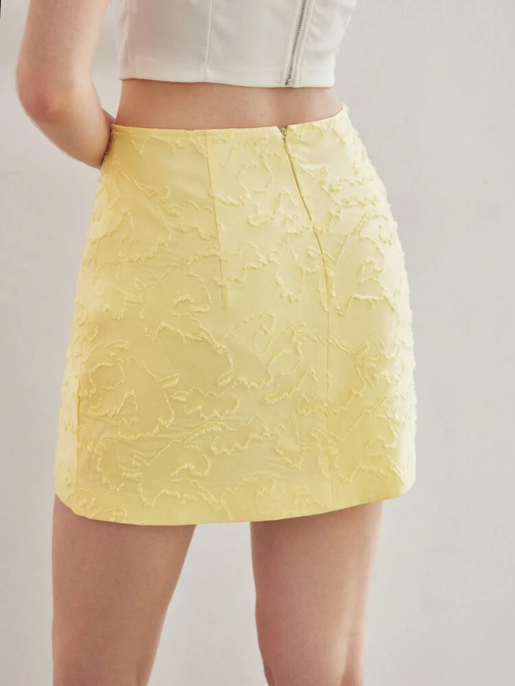 MOTF STUDIO SOLID FUZZY TEXTURED SKIRT