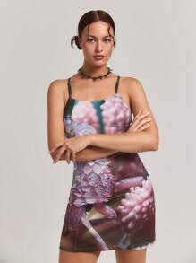 SHEINNeu 4th Of July Women,Summer,Mini Dress,Flowy ,Halter , Beach,Shapewear ,Brandy,Summer Dress Midi,Sexy Party ,Long ,Casual ,Sundress - Multicolor - View 4