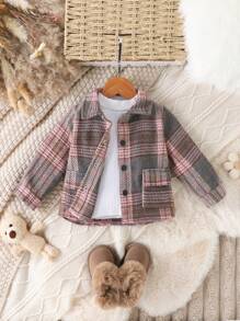 男婴休闲格子夹克，秋冬 - 彩色 - 查看 1