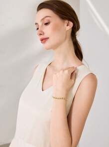 MOTF PREMIUM 18K GOLD PLATED MINIMALIST STYLE BRACELET - Yellow Gold - View 5