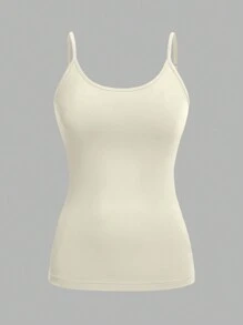 SHEIN EZwear 4pcs Casual & Simple Style Camisole Tank Tops For Women, Summer Back To School - Multicolor - View 5