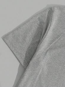 RueChic Ensemble t-shirt régulier et vêtement d'intérieur imprimé d'ours et de lettres pour hommes