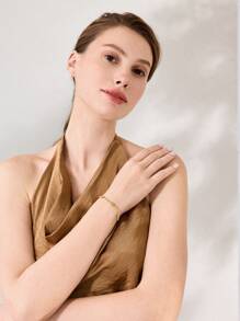 MOTF PREMIUM 18K 镀金串珠链环手链 - 金黃色 - 查看 4