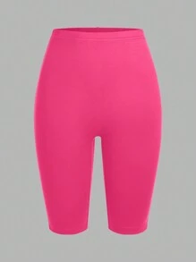 SHEIN EZwear 3 件套女士休闲针织紧身短打底裤，夏季 - 彩色 - 查看 4