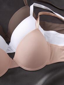 Snug Zone 5قطع صدريات يومية بسيطة ذات لون واحد بحمالات رفيعة وظهر مكشوف للنساء مع سلك