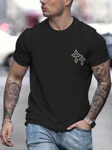 Manfinity LEGND Men Cross Print Tee