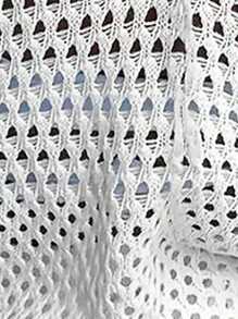 SHEIN LUNE 大码 V 领纯色镂空休闲上衣和短裤 2 件套，适合冬季 - 白色 - 查看 6