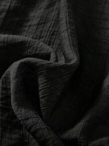 SHEIN Essnce 大码女士休闲阔腿裤，女士裤子，秋季女装女下装，阔腿女裤秋季，女士正装裤教师裤宽松女裤 - 黑色 - 查看 7