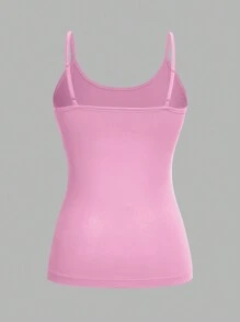 SHEIN EZwear 4pcs Casual & Simple Style Camisole Tank Tops For Women, Summer Back To School - Multicolor - View 12