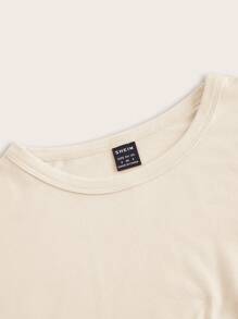 SHEIN EZwear 4 件套女士圆领紧身短袖 T 恤，适合夏季 - 彩色 - 查看 4