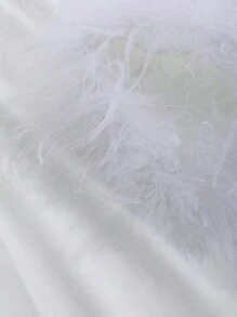 DAZY Women's Solid Color Crew Neck Drop Shoulder Long Sleeve Fluffy Cuff Casual T-Shirt, Spring & Summer