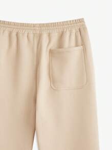 Manfinity VCAY Men's Knit Long Straight Casual Drawstring Sweatpants For Autumn/Winter - Apricot - View 4