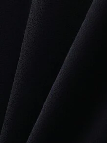 Manfinity Homme Plus Size Men's Summer Solid Color Button-Front Hooded Casual Top - Black - View 4