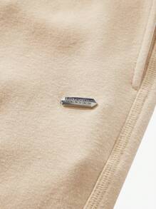 Manfinity VCAY Men's Knit Long Straight Casual Drawstring Sweatpants For Autumn/Winter - Apricot - View 5