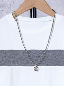 SHEIN Camiseta térmica com camada de base elástica de malha casual para meninos pré-adolescentes