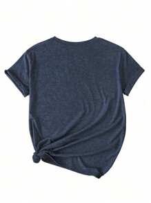 INAWLY 大码休闲短袖 T 恤，带海洋印花，女式图案 T 恤，夏季