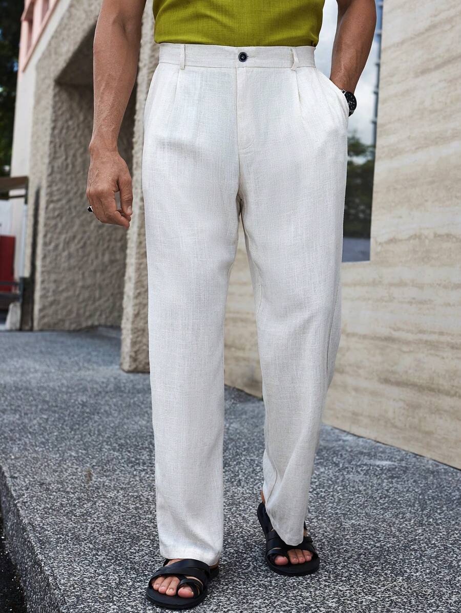 Mokaloha Herren Hose Aus Hanf - Lässige Freizeithose Mit Kordelzug & Bestickung