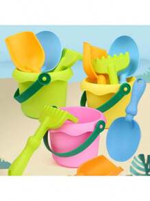 Beach Sand Toys Set  Beach Molds, Beach Bucket Shovel Tool Kit, Sandbox Toys for Toddlers, Kids Outdoor, Snow Toys 4 Piece(Random Color)
