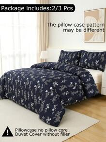 Bộ chăn ga gối đệm bằng vải sợi nhỏ mềm mại họa tiết hoa - Bộ chăn ga gối đệm 2/3 món tốt nhất - Bao gồm 1 chăn ga gối đệm và 1/2 vỏ gối - Giá rẻ và chất lượng cao cho giường đôi King Single Queen Double Full Size Doona Quilt Cover - Màu xanh lam - Xem 4