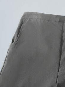 Teenage Boys' Cargo Pants With Multiple Pockets - Grey - View 3