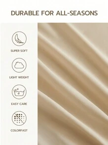 1 buah Sarung Bantal Warna Khaki Lembut Polos, Ringan & Bernapas, Penutup Model Amplop, Sarung Bantal Tempat Tidur Warna Polos, Cocok Untuk Kamar Tidur - Khaki - View 5