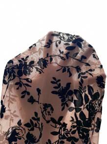 SHEIN Privé Floral Print Mock Neck Tank Bodysuit
