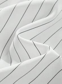 Manfinity VCAY Nam Easy Care Slim Fit Giữa Eo Thẳng Quần Sọc Trắng Thường Ngày, Thích Hợp Cho Xuân Hè - Đen và trắng - Xem 7