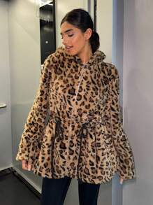 SHEIN EZwear Veste en velours côtelé à blocs de couleurs pour femme, coupe régulière, pour début d'automne